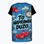 DRZEMKA TO RATUNEK Damski T-shirt z Szerokim Dekoltem - obrazek 2