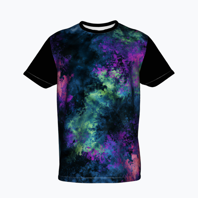 e7e94f7b6ba0bd15d2dc3c617eca213149b7a560.jpg ACID SHIBORI ORBIT Męski T-Shirt Sportowy - obrazek 1