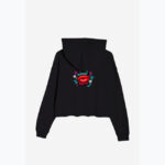 DEVILISH KISS Damska  Crop Hoodie - obrazek 2