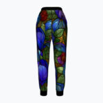 STAINED GLASS BOTANICAL Damskie Spodnie Dresowe - obrazek 2