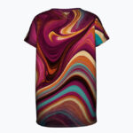 LIQUID 70s PSYCHEDELIA Damski T-shirt z Szerokim Dekoltem - obrazek 2