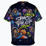 SPACE PILOT CREW Chłopięca Koszulka Sportowa - obrazek 2