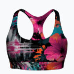 GLITCHED HIBISCUS Top sportowy damski