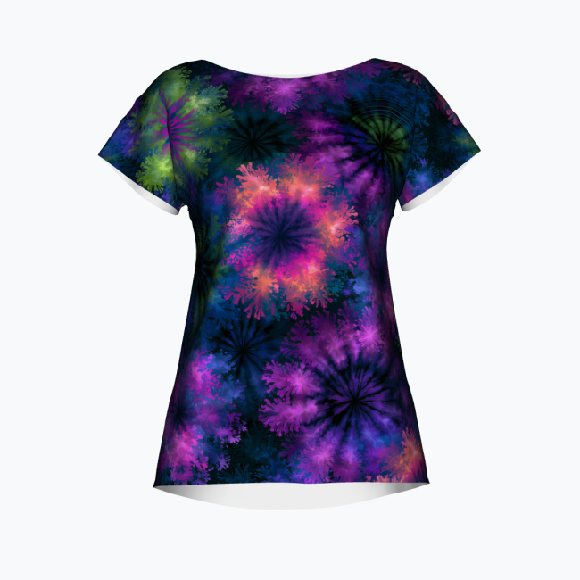 fec26b54cf5628a3ecfaaf6c3a0a5a0773caecbc.jpg ACID SHIBORI ORBIT Koszulka damska typu butterfly - obrazek 1