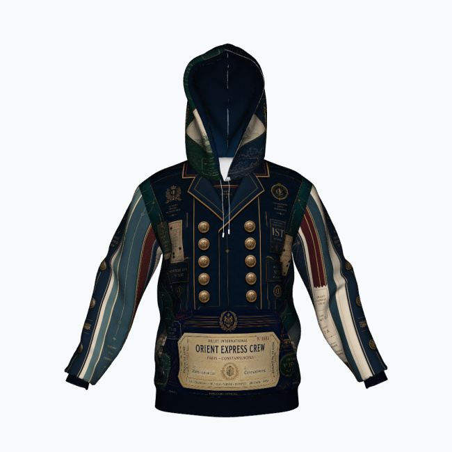 6460b105ebf824153f261a579ca71f8eee6d27ac.jpg ORIENT EXPRESS CREW Bluza z kapturem Unisex - Poliester - obrazek 1