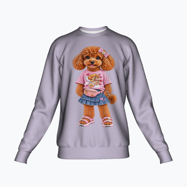 748436085dd225a0ad9ea7480f4ab830f090f079.jpg PINKY POODLE Bluza damska - poliester - obrazek 1
