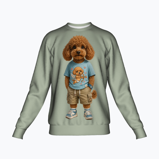 9d64c7d7cebf01fd563e6a44c16f8f99a463e748.jpg CUPID POODLE BOY Bluza unisex - poliester - obrazek 1