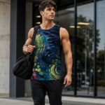 ACID SHIBORI ORBIT Męski Tank Top Sportowy - obrazek 7