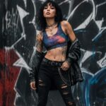ACID SHIBORI ORBIT Top sportowy damski - obrazek 3