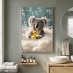 BUBBLE KOALA Plakat Pionowy Papier Błyszczący | Rozmiary A1-A4 - obrazek 2