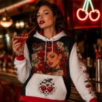 CHERRY TROUBLE Bluza damska z kapturem - Poliester - obrazek 4