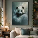 CLOUD PANDA Plakat Pionowy Papier Błyszczący | Rozmiary A1-A4 - obrazek 2