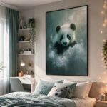 CLOUD PANDA Plakat Pionowy Papier Błyszczący | Rozmiary A1-A4 - obrazek 3