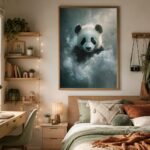 CLOUD PANDA Plakat Pionowy Papier Błyszczący | Rozmiary A1-A4 - obrazek 5