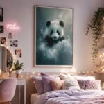 CLOUD PANDA Plakat Pionowy Papier Błyszczący | Rozmiary A1-A4 - obrazek 6