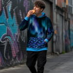 DIGITAL AURORA GLITCH Bluza Unisex Oversize - obrazek 6