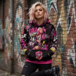 LOLA VOLTAGE Bluza damska z kapturem - Poliester - obrazek 3
