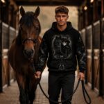 MIDNIGHT REINS Bawełniana bluza z kapturem Unisex - obrazek 3