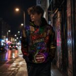NIGHT HAS SYMBOLS Bluza z kapturem Unisex - obrazek 5
