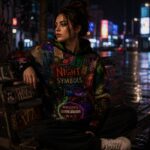 NIGHT HAS SYMBOLS Bluza z kapturem Unisex - obrazek 3