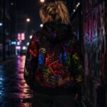 NIGHT HAS SYMBOLS Bluza z kapturem Unisex - obrazek 7