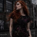 NOIR BLOOM Koszulka damska typu butterfly - obrazek 6
