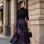 NOIR BLOOM Spódnica Poliestrowa - obrazek 5