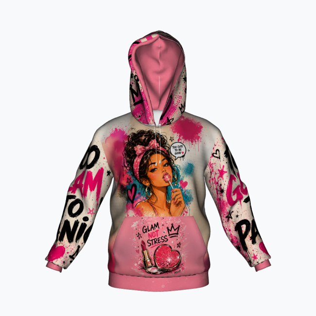 a2690b9153cda8d3d79b0d90af31751f5e1ef77c.jpg TO GLAM Bluza damska z kapturem - Poliester - obrazek 1