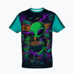 NIGHT SNACK ALIEN Męski T-Shirt Sportowy