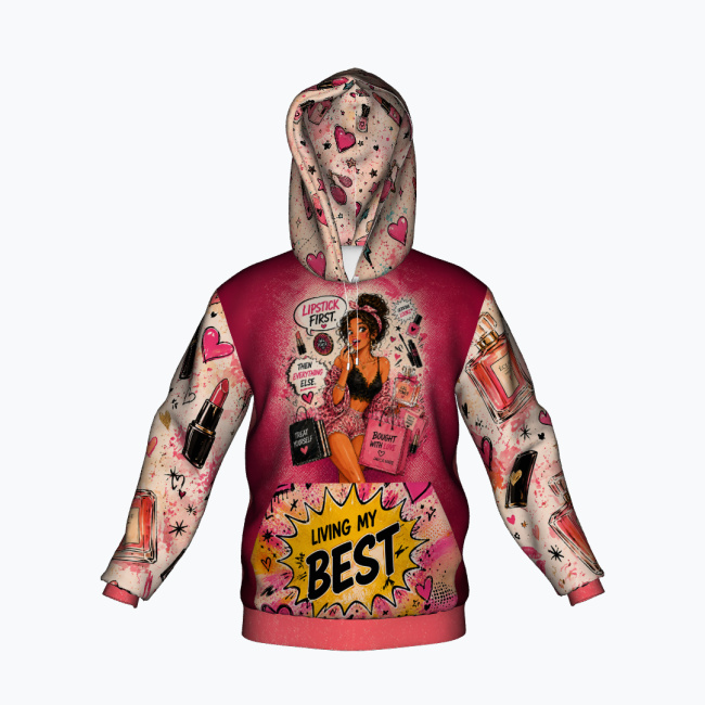 c287580abb59fd7c60efde8a7cfd44c6c44b43e1.jpg BEST LIFE Bluza damska z kapturem - Poliester - obrazek 1
