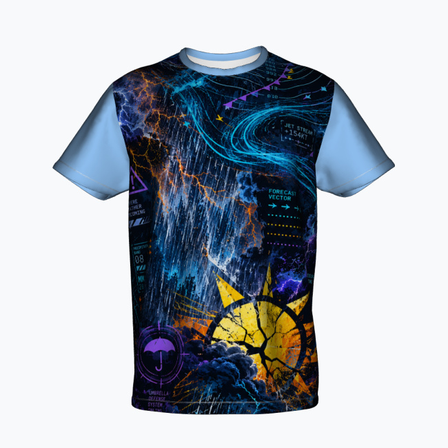 d78b48378195438d3b8ae6518f9ff6cc8a756180.jpg WEIRD WEATHER Męski T-Shirt Sportowy - obrazek 1