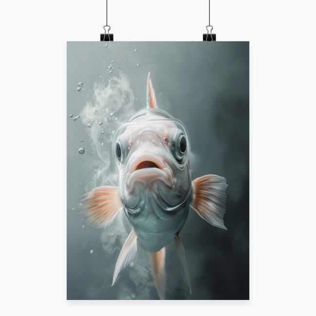 ef66540cec7faf216b4a76ffd2b5575cffe901d5.jpg WHAT THE FISH?! Plakat Pionowy Papier Błyszczący | Rozmiary A1-A4 - obrazek 1