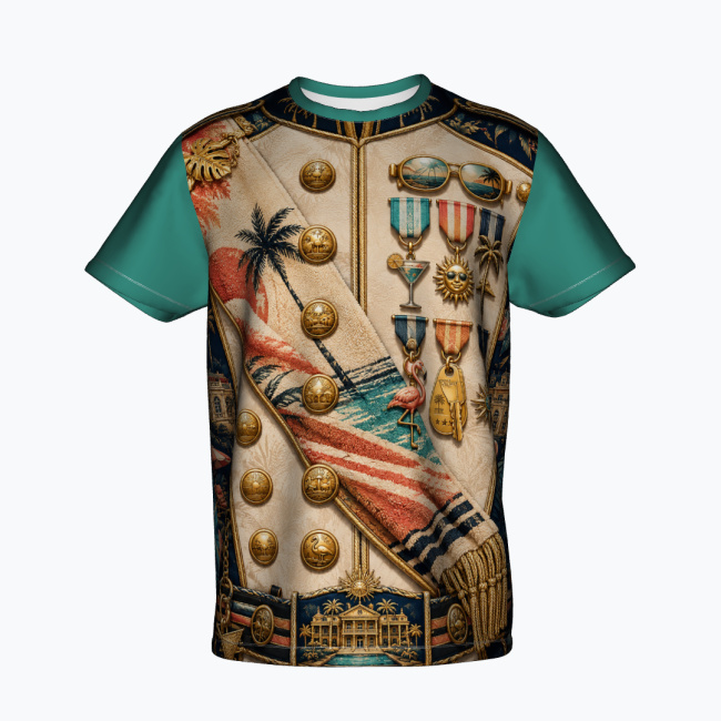 493340b39313b77de0b2e6a19e3293b3e33a605a.jpg NAPOLEON ON VACATION Męski T-Shirt Sportowy - obrazek 1