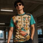 NAPOLEON ON VACATION  Męski T-Shirt Sportowy - obrazek 4