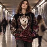 WEST COMMANDER Bluza z kapturem damska - Poliester - obrazek 5