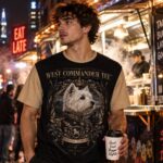 WEST COMMANDER Męski T-Shirt Sportowy - obrazek 7