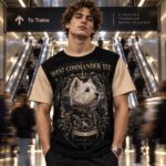 WEST COMMANDER Męski T-Shirt Sportowy - obrazek 3