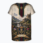 WEST COMMANDER Damski T-shirt z Szerokim Dekoltem - obrazek 2