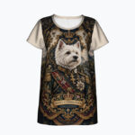 WEST COMMANDER Damski T-shirt z Szerokim Dekoltem