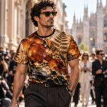 AMBER VEINS Męski T-Shirt Sportowy - obrazek 3