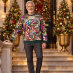CHAMELEON TINSEL TAKEOVER Świąteczny "Ugly Sweater" unisex - obrazek 6
