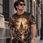 CITY OF ASHES Męski T-Shirt Sportowy - obrazek 3