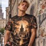 CITY OF ASHES Męski T-Shirt Sportowy - obrazek 5