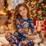 COSMIC MEOW CHRISTMAS Piżama dziecięca - obrazek 6
