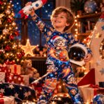 COSMIC MEOW CHRISTMAS Piżama dziecięca - obrazek 3
