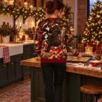 FAT CAT CHRISTMAS CHAOS Świąteczny "Ugly Sweater" damski - obrazek 7