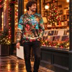 KRAMPUS ON VACATION Świąteczny "Ugly Sweater" męski - obrazek 5