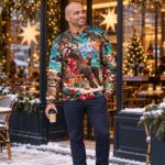KRAMPUS ON VACATION Świąteczny "Ugly Sweater" męski - obrazek 3