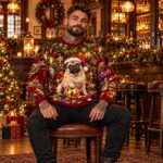 PUG CHRISTMAS MELTDOWN Świąteczny "Ugly Sweater" unisex - obrazek 6