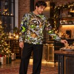 RACCOON MIDNIGHT HEIST Świąteczny "Ugly Sweater" unisex - obrazek 4